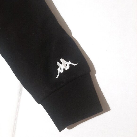 KAPPA logo hoodie black unisex size Small USA L.A. Track an field authentic FIRE - Picture 6 of 6
